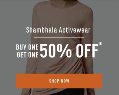 Mark’s Canada Sale: Buy 1, Get 1 50% OFF Shambhala Activewear, Pants & More