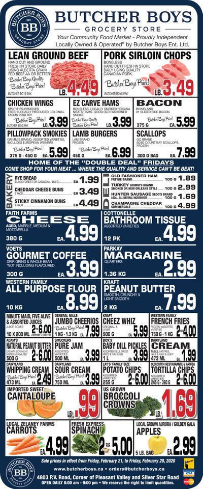 Butcher Boys Grocery Store Flyer February 21 to 28