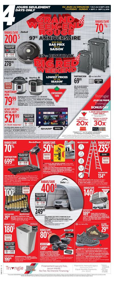 Canadian Tire (QC) Flyer September 5 to 8