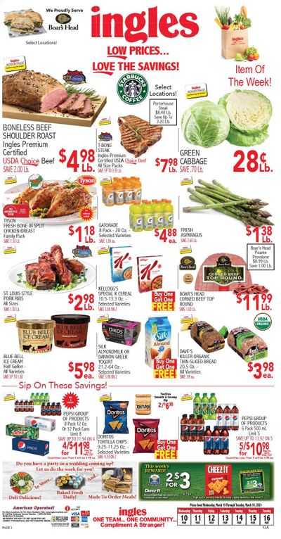 Ingles (AL, GA, NC, SC, TN, VA) Weekly Ad Flyer March 10 to March 16