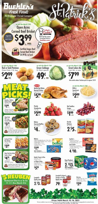 Buehler's Weekly Ad Flyer March 10 to March 16