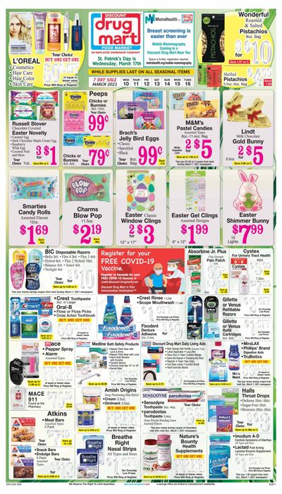 Discount Drug Mart (OH) Weekly Ad Flyer March 10 to March 16