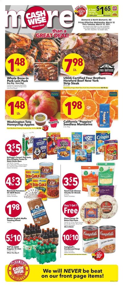 Cash Wise (MN, ND) Weekly Ad Flyer March 10 to March 16