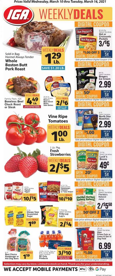 IGA Weekly Ad Flyer March 10 to March 16 IGA Weekly Ad Flyer March 10 to March 16