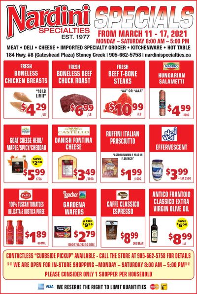 Nardini Specialties Flyer March 11 to 17