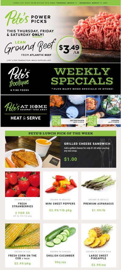 Pete's Fine Foods Flyer March 11 to 17