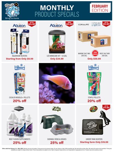 Big Al's Monthly Specials February 1 to 29