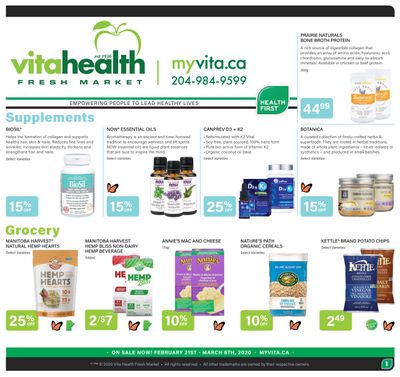 Vita Health Fresh Market Flyer February 21 to March 8
