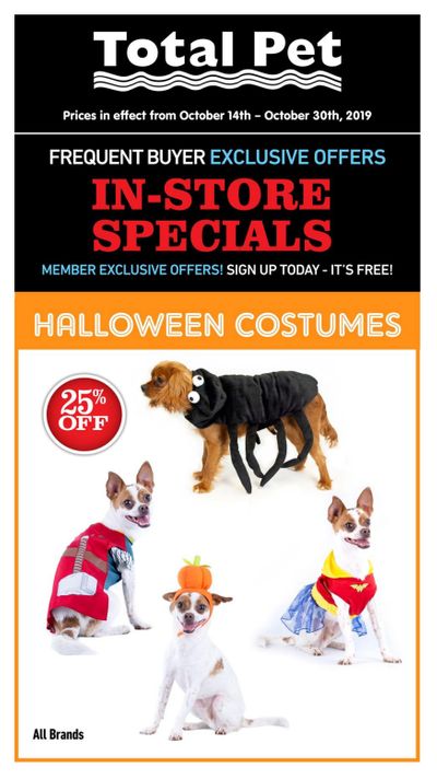 Total Pet Loyalty In-store Flyer October 14 to 30