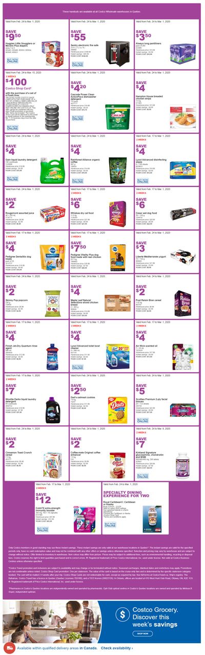 Costco (QC) Weekly Savings February 24 to March 1