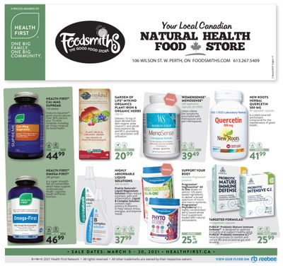 Foodsmiths Health First Flyer March 5 to 20