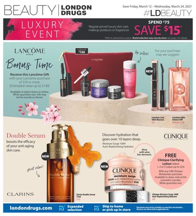 London Drugs Luxury Event Flyer March 12 to 24