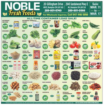 Noble Fresh Foods Flyer March 11 to 17