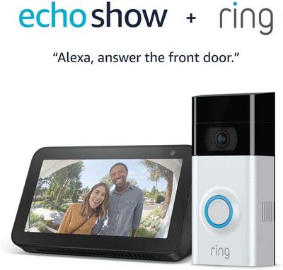 Echo Show 5 with Ring Video Doorbell 2, Charcoal on Sale for $ 298.99 (Save $ 50.00) at Amazon Canada