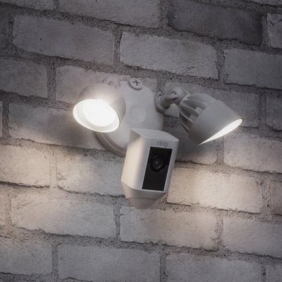 Ring Floodlight Camera Motion-Activated HD Security Cam Two-Way Talk and Siren Alarm, White on Sale for $ 269.00 (Save $ 60.00) at Amazon Canada