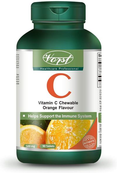 Vorst Vitamin C 500mg 90 Chewable Tablets Orange Flavour Immune System Booster Ascorbic Acid Fatigue Energy Pills on Sale for $ 13.99 at Amazon Canada