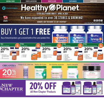 Healthy Planet Flyer March 11 to April 14