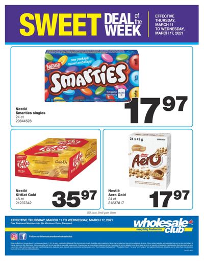 Wholesale Club Sweet Deal of the Week Flyer March 11 to 17