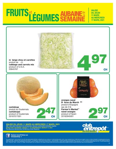 Wholesale Club (QC) Produce Deal of the Week Flyer March 11 to 17