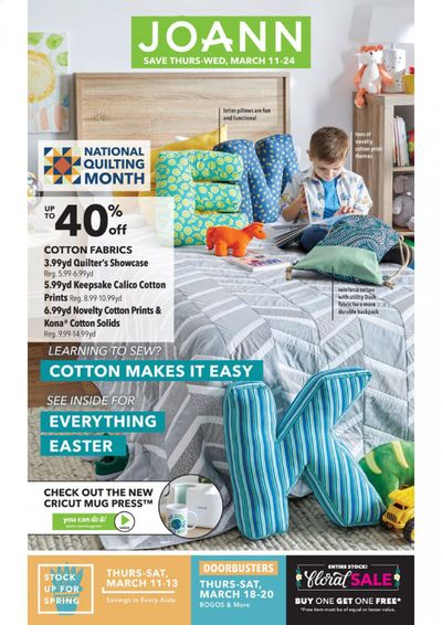 JOANN Weekly Ad Flyer March 11 to March 24