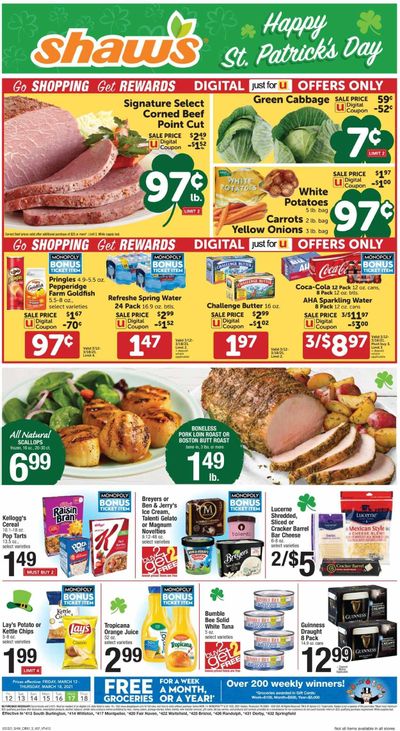 Shaw’s (MA, ME, NH, RI, VT) Weekly Ad Flyer March 12 to March 18