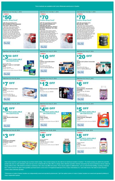 Costco (QC) Weekly Savings October 14 to 20
