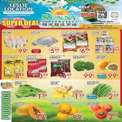 Sunny Supermarket (Leslie) Flyer March 12 to 18