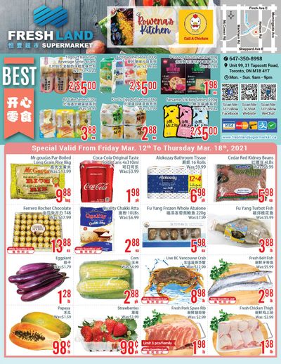 FreshLand Supermarket Flyer March 12 to 18
