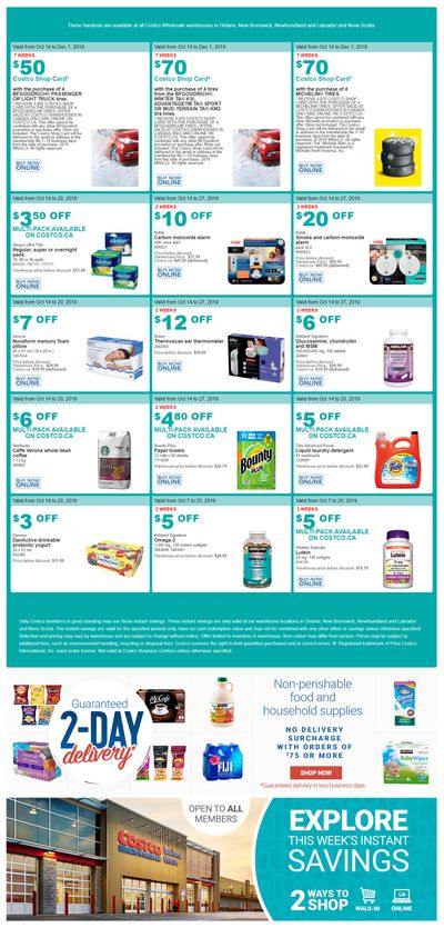 Costco (ON & Atlantic Canada) Weekly Savings October 14 to 20 Costco (ON & Atlantic Canada) Weekly Savings October 14 to 20