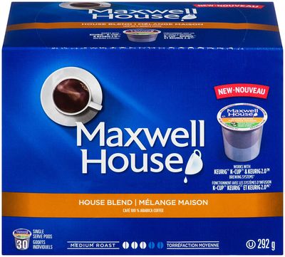 Maxwell House House Blend Coffee Keurig K-Cup Pods, 30 Pods on Sale for $14.56 at Amazon Canada Maxwell House House Blend Coffee Keurig K-Cup Pods, 30 Pods on Sale for $14.56 at Amazon Canada