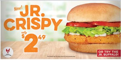 Harvey's Canada: Jr. Crispy Chicken Sandwich for $2.49, for Limited Time