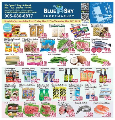 Blue Sky Supermarket (Pickering) Flyer March 12 to 18