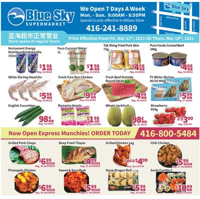 Blue Sky Supermarket (North York) Flyer March 12 to 18
