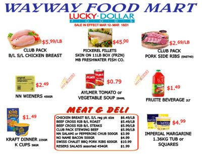 WayWay Food Mart Flyer March 12 to 18