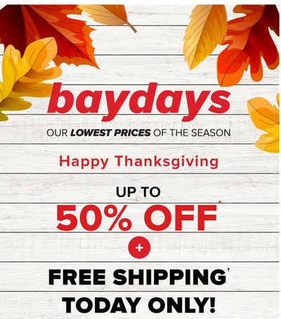 Hudson’s Bay Canada Thanksgiving Promotion: FREE SHIPPING with No Minimum + Up to 50% OFF