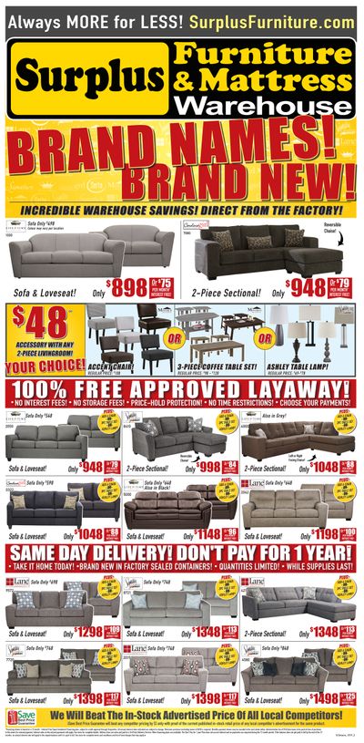 Surplus Furniture & Mattress Warehouse (St. Catherines) Flyer October 15 to 28