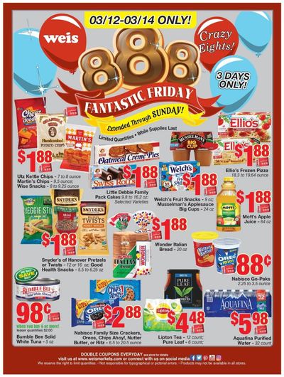 Weis Weekly Ad Flyer March 12 to March 14