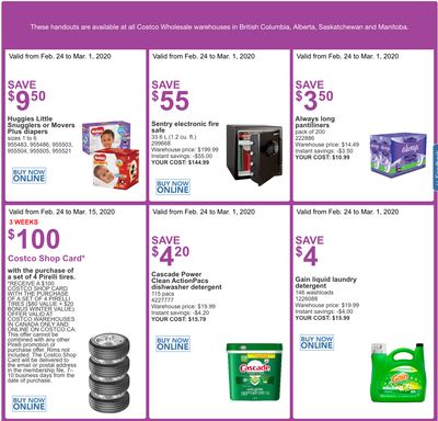 Costco Canada More Savings Weekly Coupons/Flyers for Western Canada: British Columbia, Alberta, Saskatchewan & Manitoba, February 24 – March 1