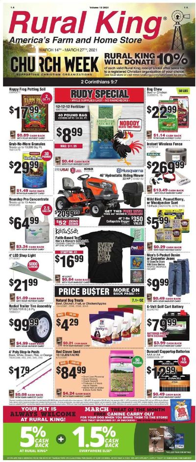 Rural King Weekly Ad Flyer March 14 to March 27