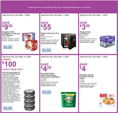 Costco Canada More Savings Weekly Coupons/Flyers for: Quebec, February 24 – March 1