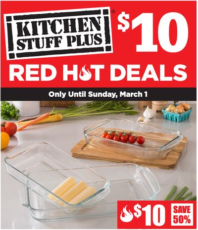 Kitchen Stuff Plus Canada Red Hot Sale: $10 Deals, Save 67% on The Rock Classic Non-Stick Frypan + More Flyer’s Offers