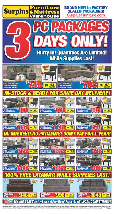 Surplus Furniture & Mattress Warehouse (Sydney) Flyer February 25 to March 2