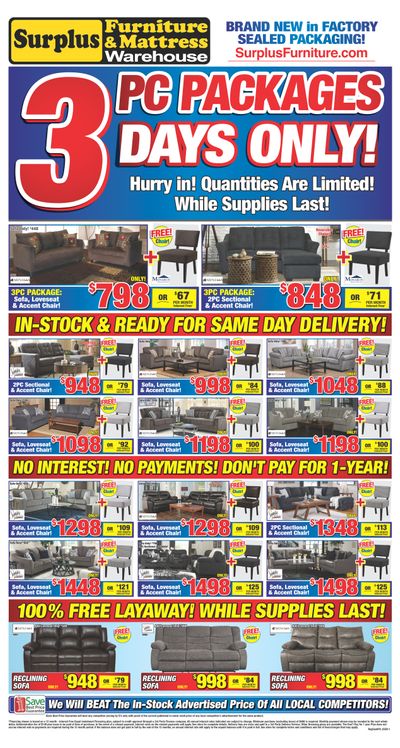Surplus Furniture & Mattress Warehouse (Saskatoon) Flyer February 25 to March 2