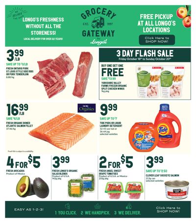 Longo's Grocery Gateway Flyer October 16 to 22