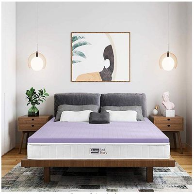 BedStory Memory foam mattress topper with microfiber cover, memory foam padding for 5.1 cm / 7.6 cm king bed, Queen For $127.49 At Amazon Canada 