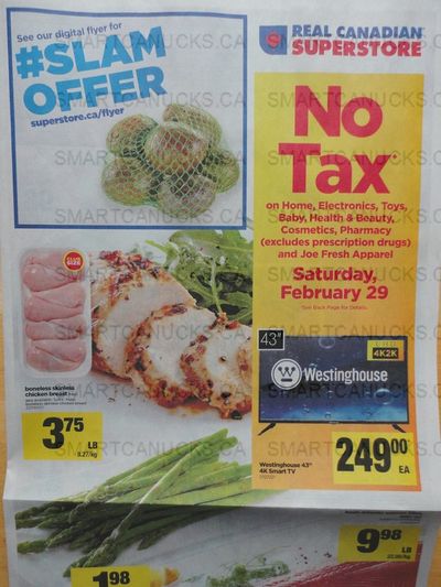 Real Canadian Superstore Ontario: No Tax Saturday, February 29th