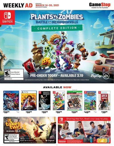GameStop Weekly Ad Flyer March 14 to March 20