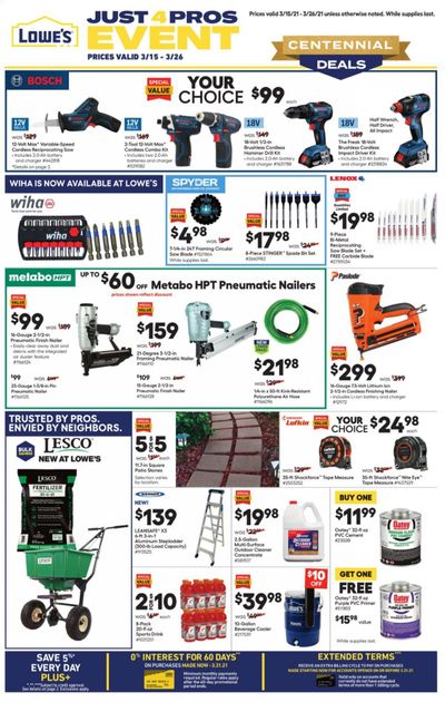 Lowe's Weekly Ad Flyer March 15 to March 26