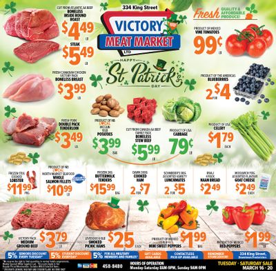 Victory Meat Market Flyer March 16 to 20