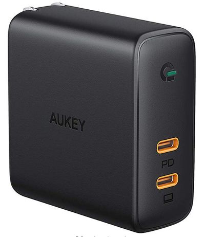 AUKEY USB C Charger, PD 3.0 Charger 60W [GaN Power Tech] with Dynamic Detect, 45W & 18W Dual Port Type-C for MacBook Pro, iPhone 11 / Pro/Pro Max, AirPods Pro, Pixel 3 / 3XL, Nintendo Switch For $43.30 At Amazon Canada 